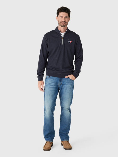 Johnnie-O Men's Houston Texans Sully Quarter-Zip Pullover - Saint Bernard