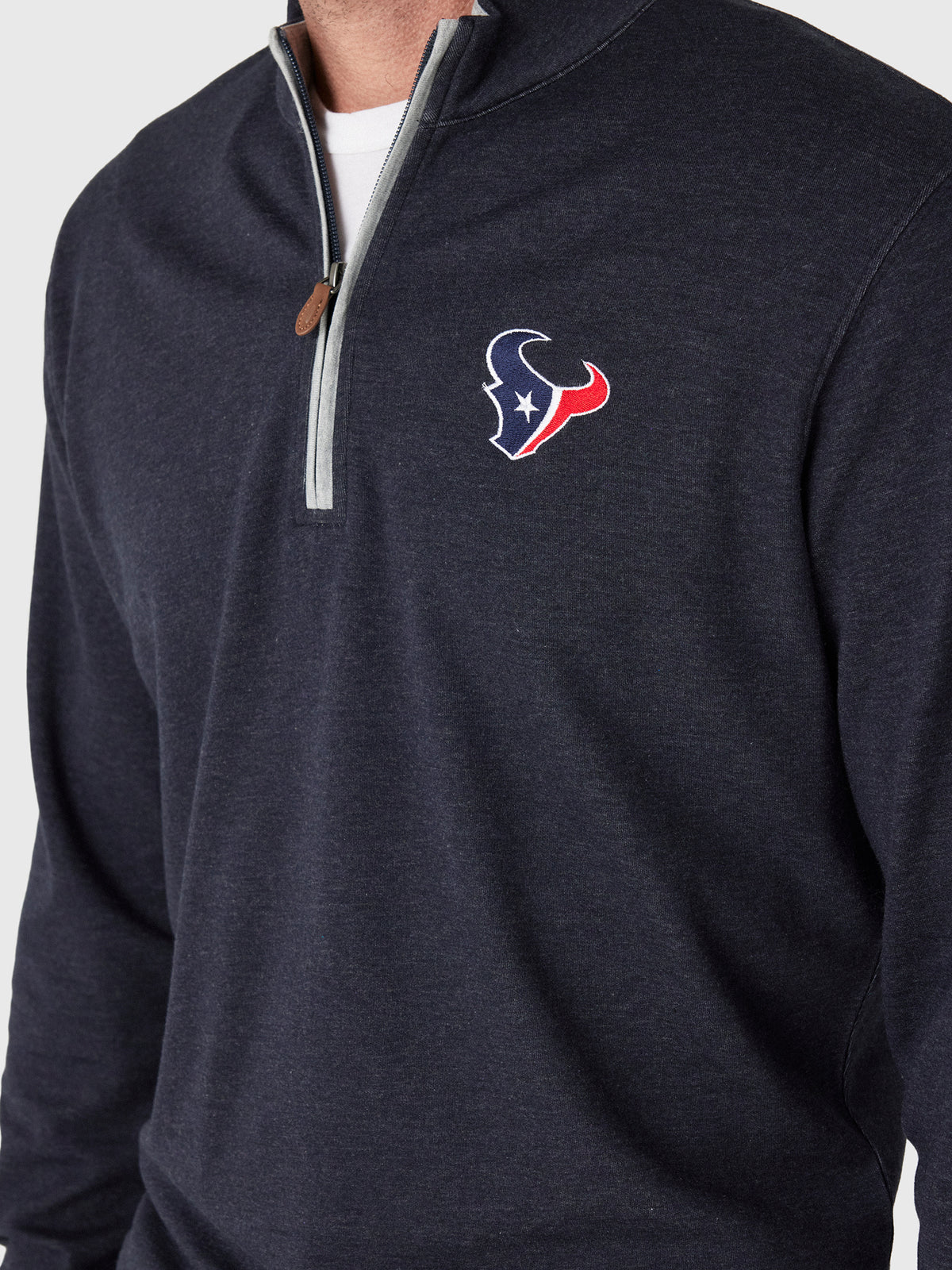 Johnnie-O Men's Houston Texans Sully Quarter-Zip Pullover - Saint Bernard