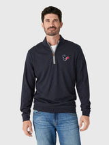 Johnnie-O Men's Houston Texans Sully Quarter-Zip Pullover - Saint Bernard