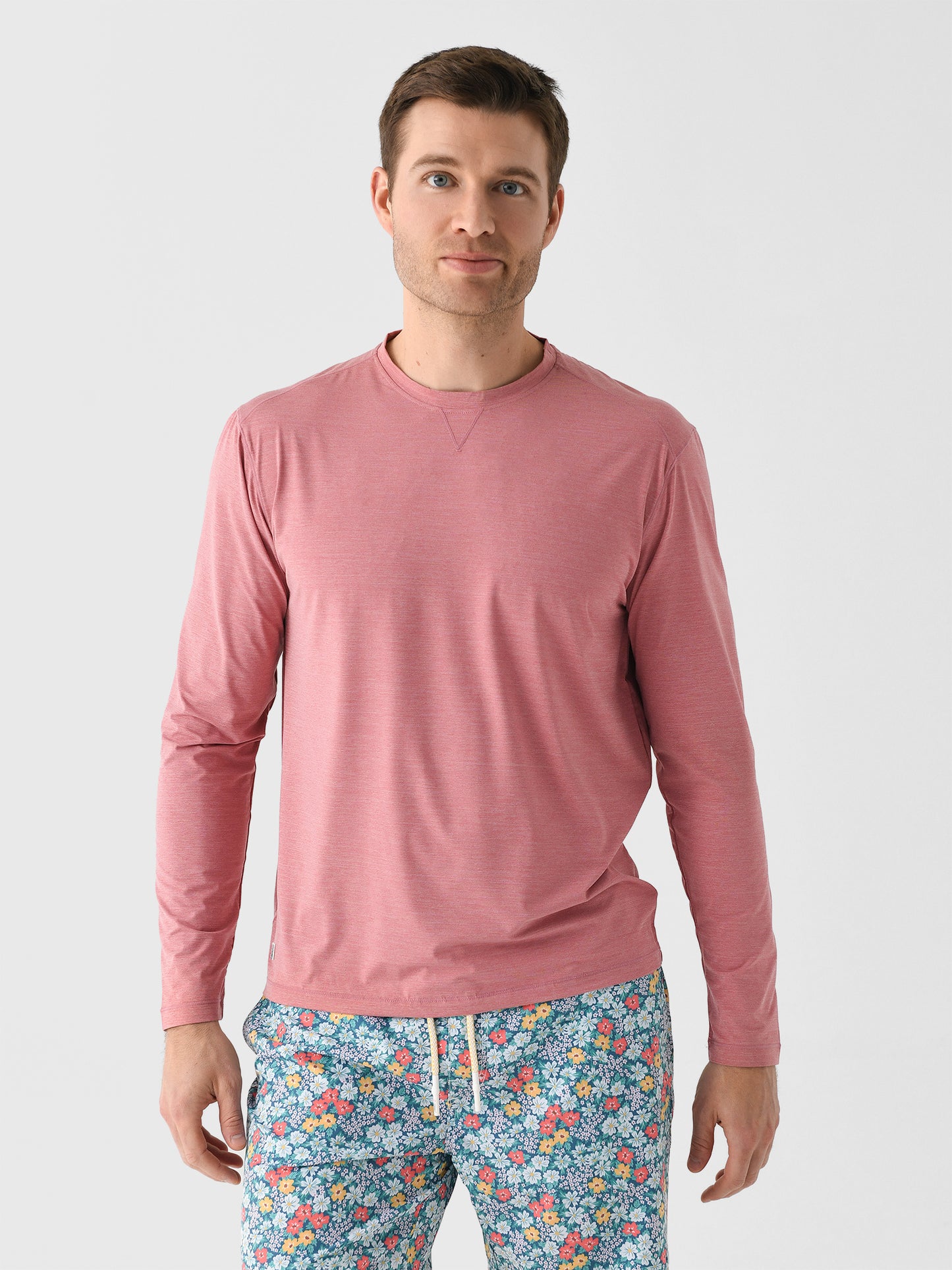 Johnnie-O Men's Basin Performance Long Sleeve T-Shirt - Saint Bernard