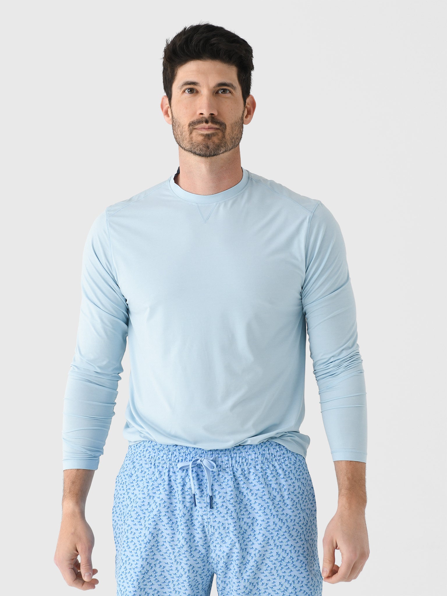 Johnnie-O Men's Basin Performance Long Sleeve T-Shirt - Saint Bernard