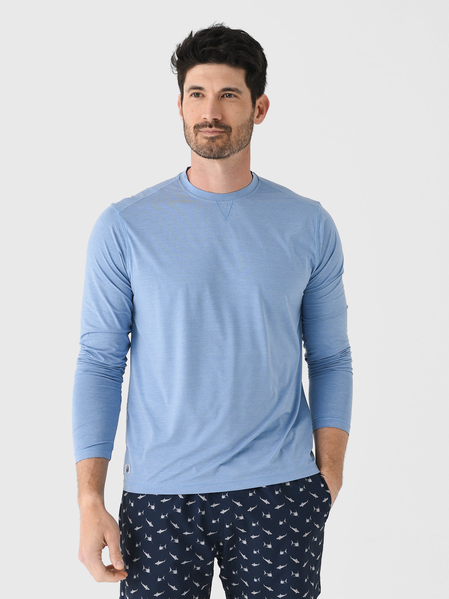 Johnnie-O Men's Basin Performance Long Sleeve T-Shirt - Saint Bernard