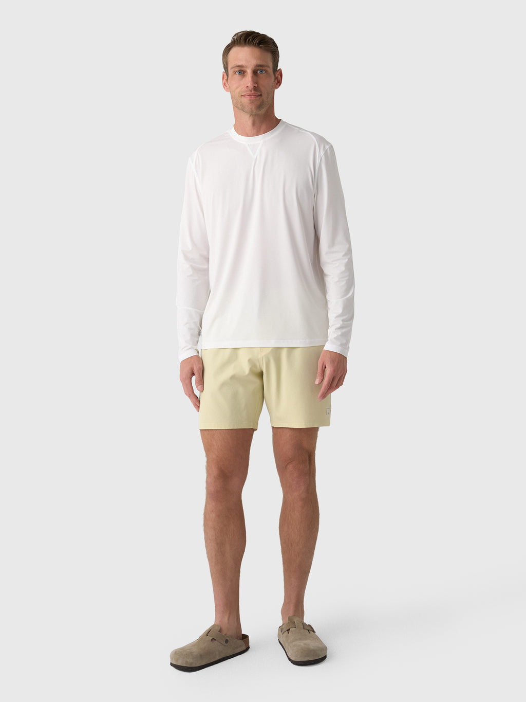 Johnnie-O Men's Basin Performance Long Sleeve T-Shirt - Saint Bernard