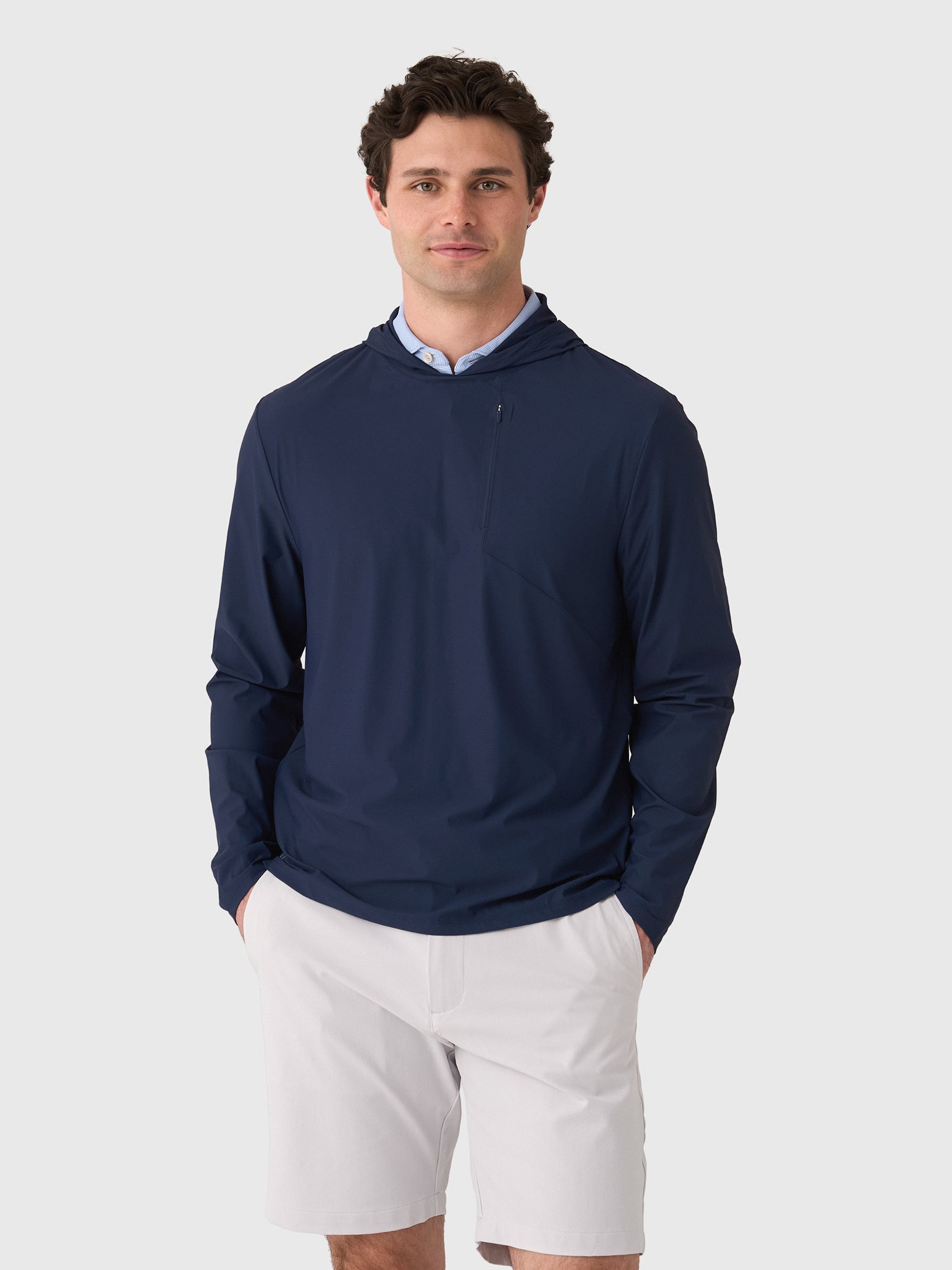 Johnnie-O Men's Maxwel Performance T-Shirt Hoodie - Saint Bernard