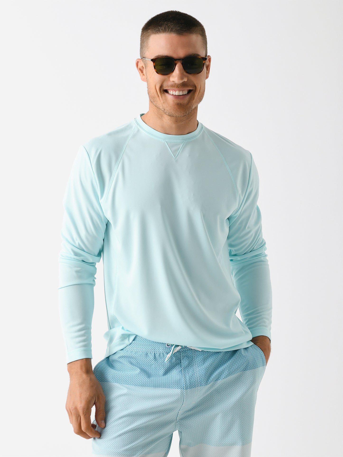 Johnnie-O Men's Gavin Long Sleeve Sun Shirt - Saint Bernard