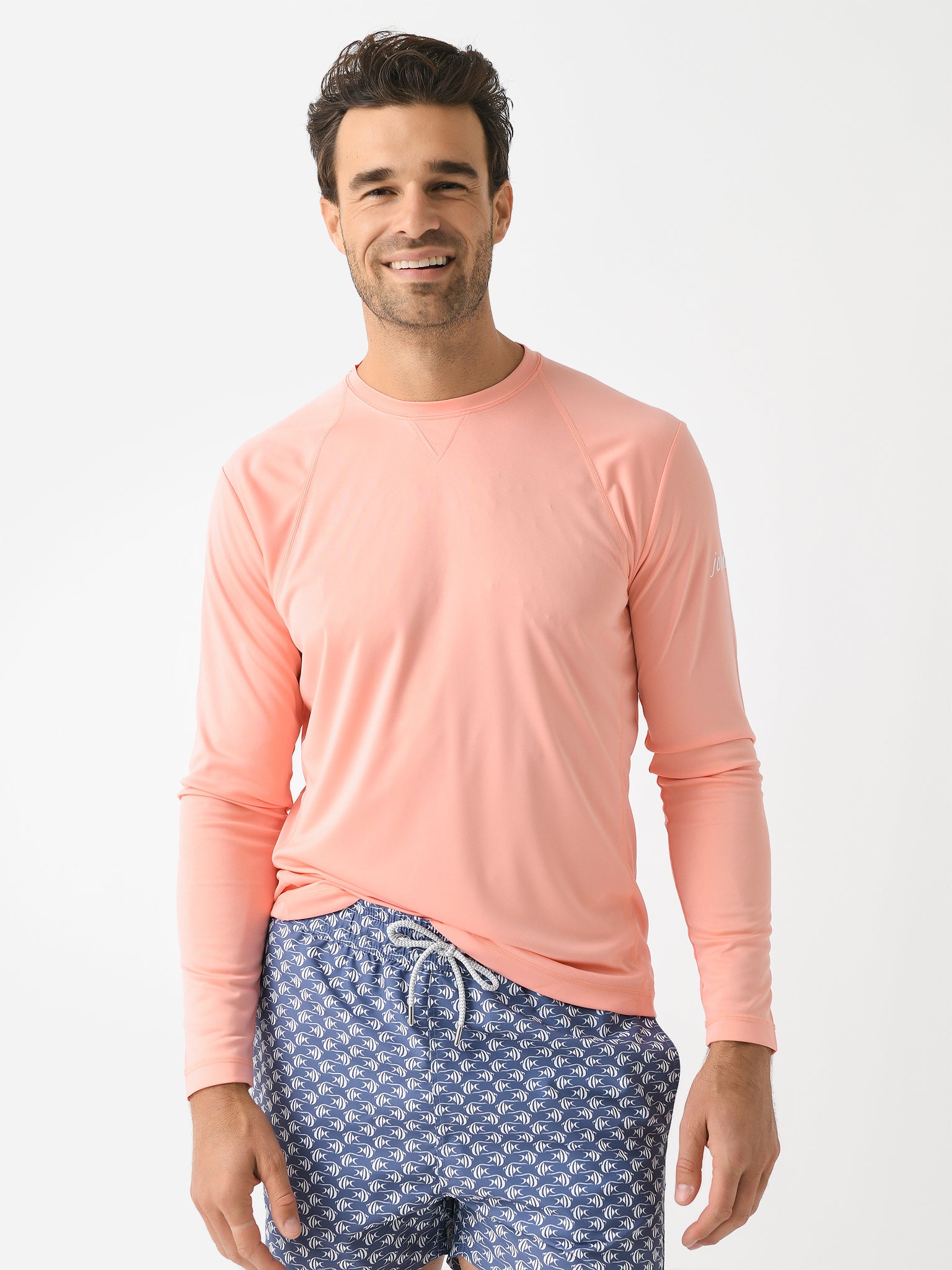 Johnnie-O Men's Gavin Long Sleeve Sun Shirt - Saint Bernard