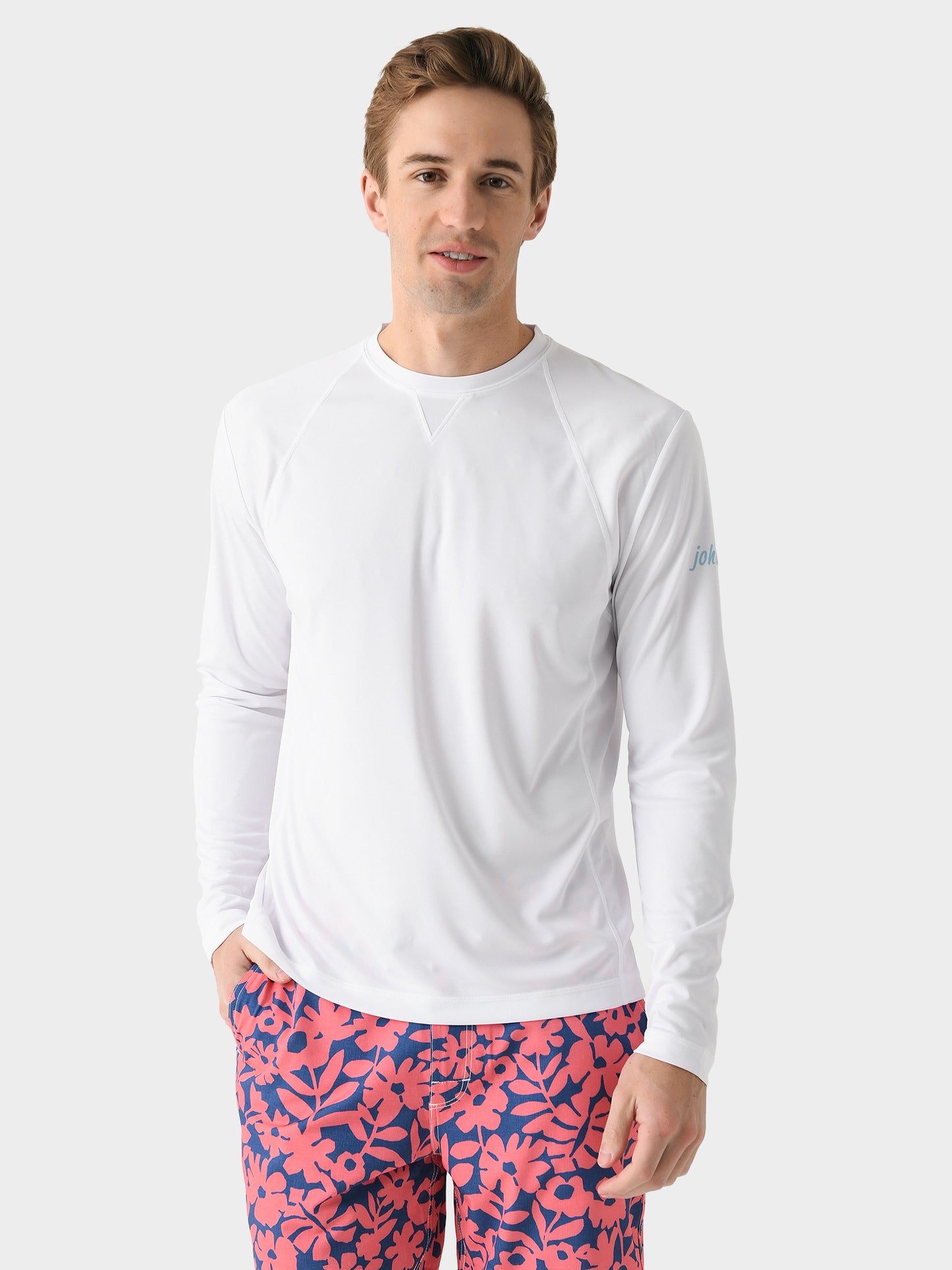 Johnnie-O Men's Gavin Long Sleeve Sun Shirt - Saint Bernard