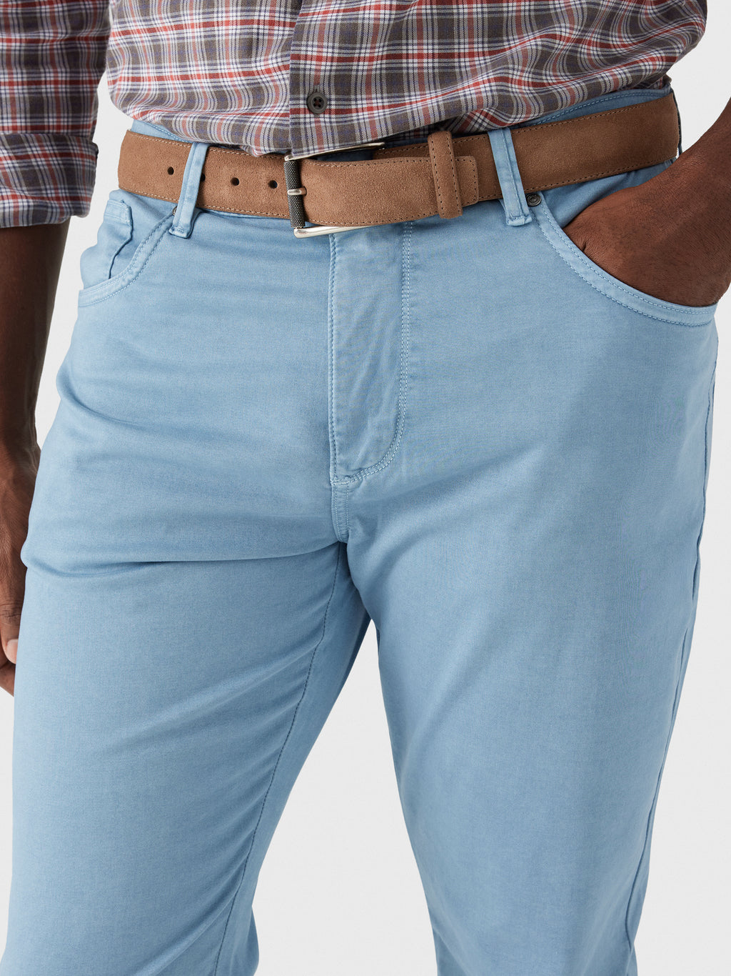 Johnnie-O Men's Carmel Sateen 5-Pocket Pant - Saint Bernard
