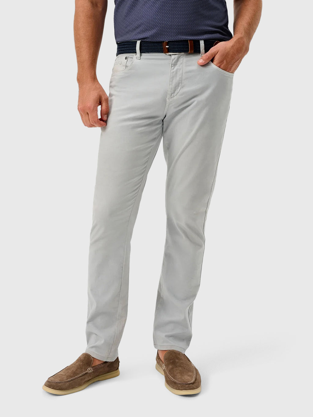 Johnnie-O Men's Carmel Sateen 5-Pocket Pant - Saint Bernard