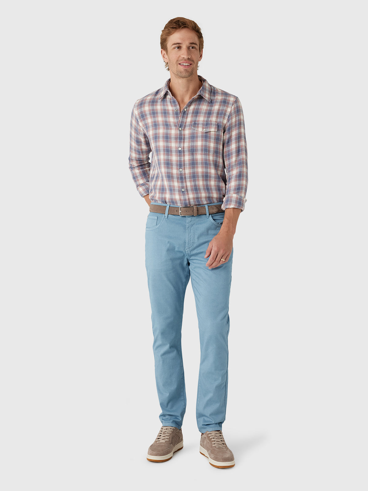 Johnnie-O Men's Carmel Sateen 5-Pocket Pant - Saint Bernard