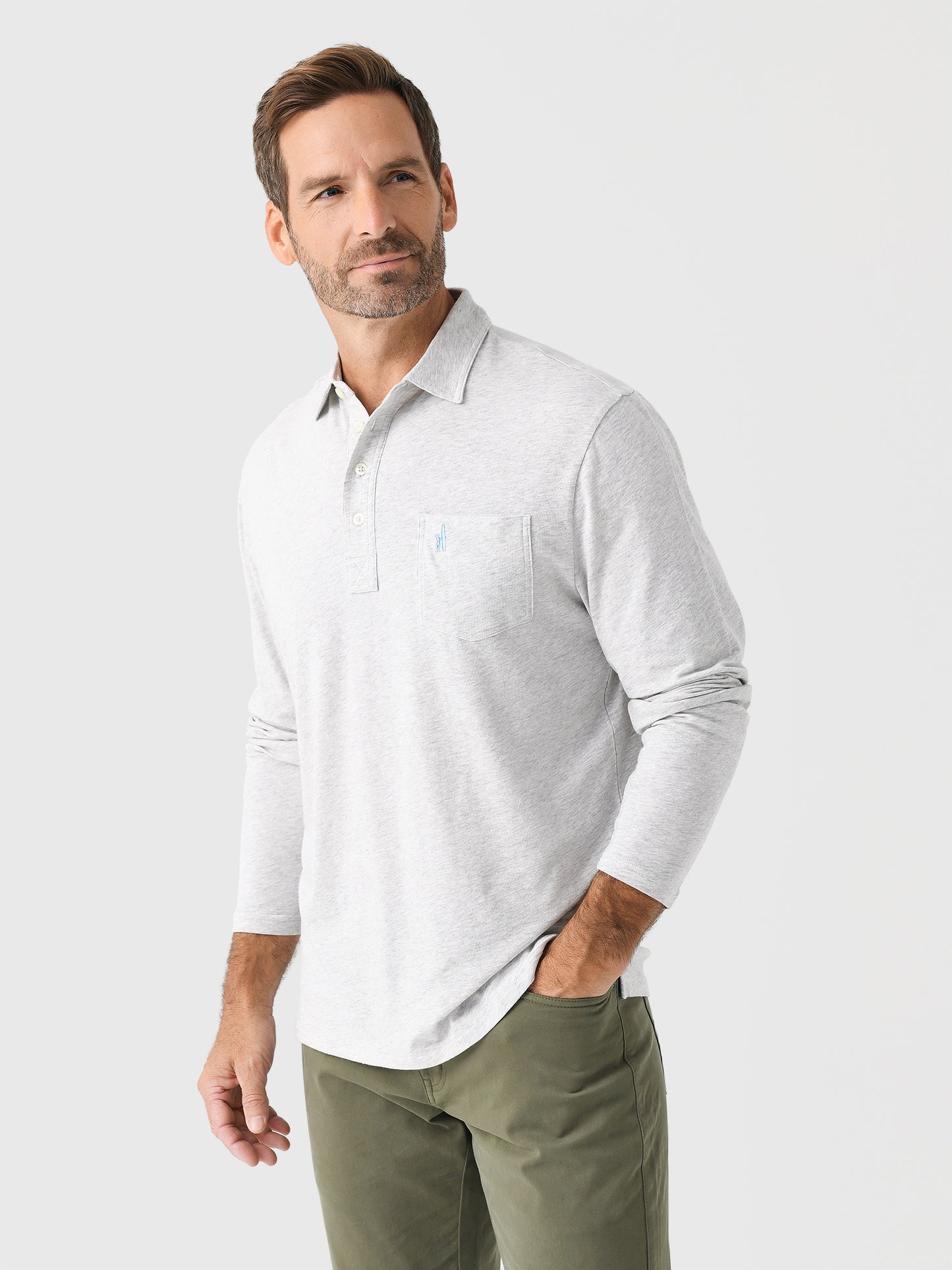 Johnnie-O Men's The Cutler Original Long Sleeve Polo - Saint Bernard