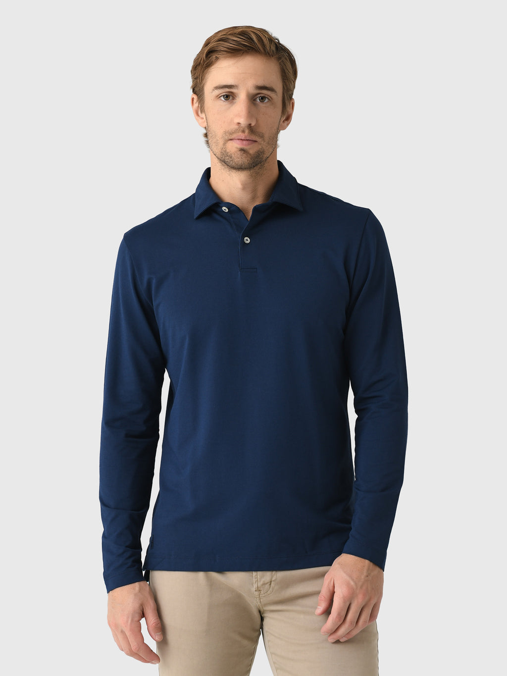 Johnnie-O Men's Idris Top Shelf Long Sleeve Polo - Saint Bernard