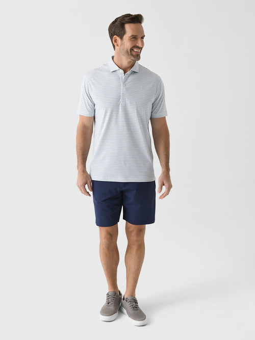 Johnnie-O Men's Vik Striped Jersey Performance Polo
