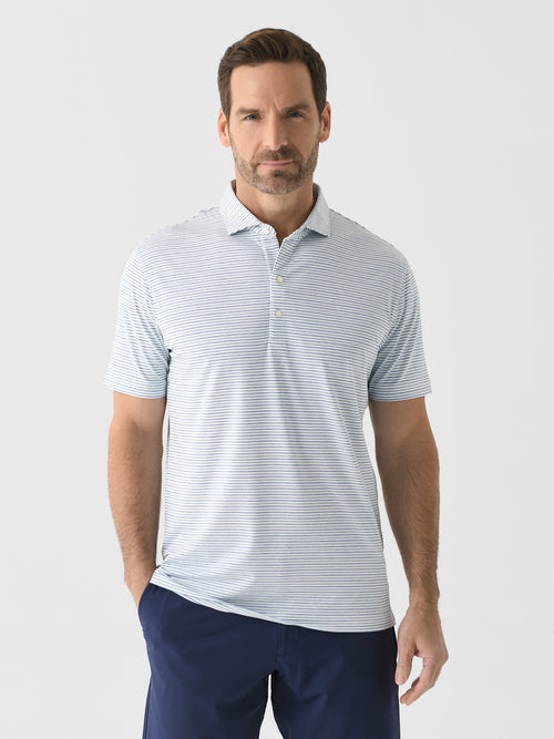 Johnnie-O Men's Vik Striped Jersey Performance Polo