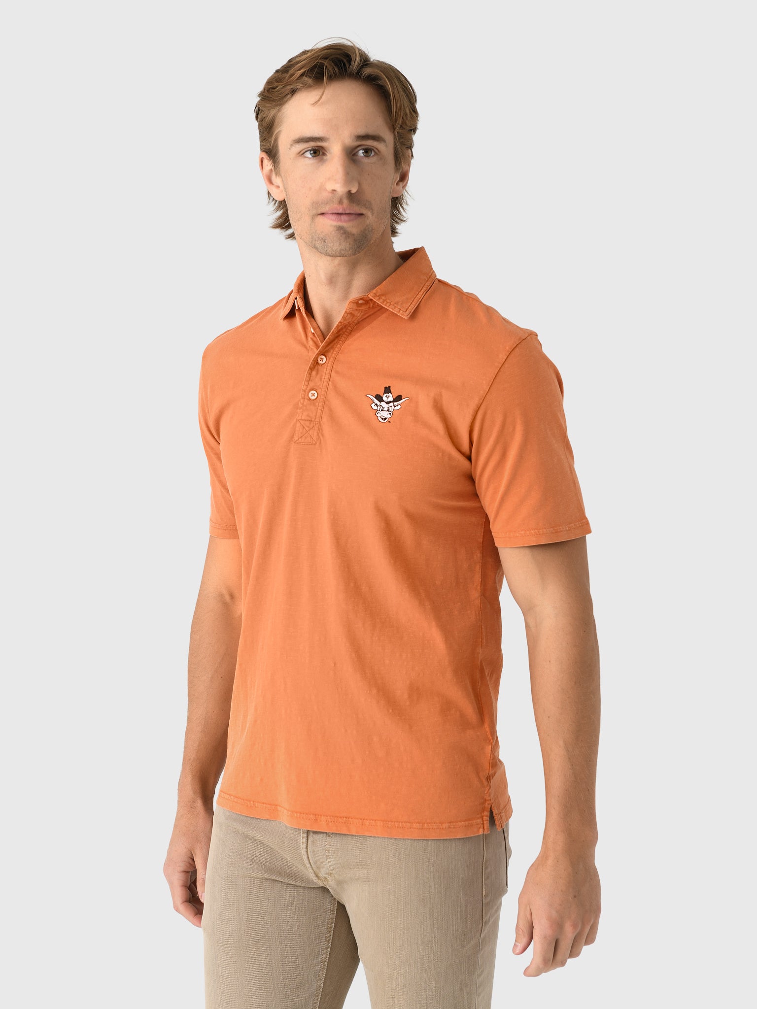 Johnnie-O Men's Collegiate Coastal Wash Original 4-Button Polo - Saint Bernard