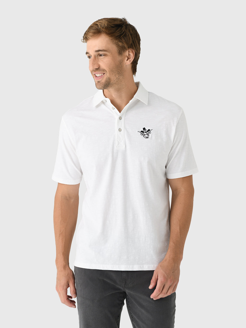 Johnnie-O Men's Collegiate Coastal Wash Original 4-Button Polo - Saint Bernard