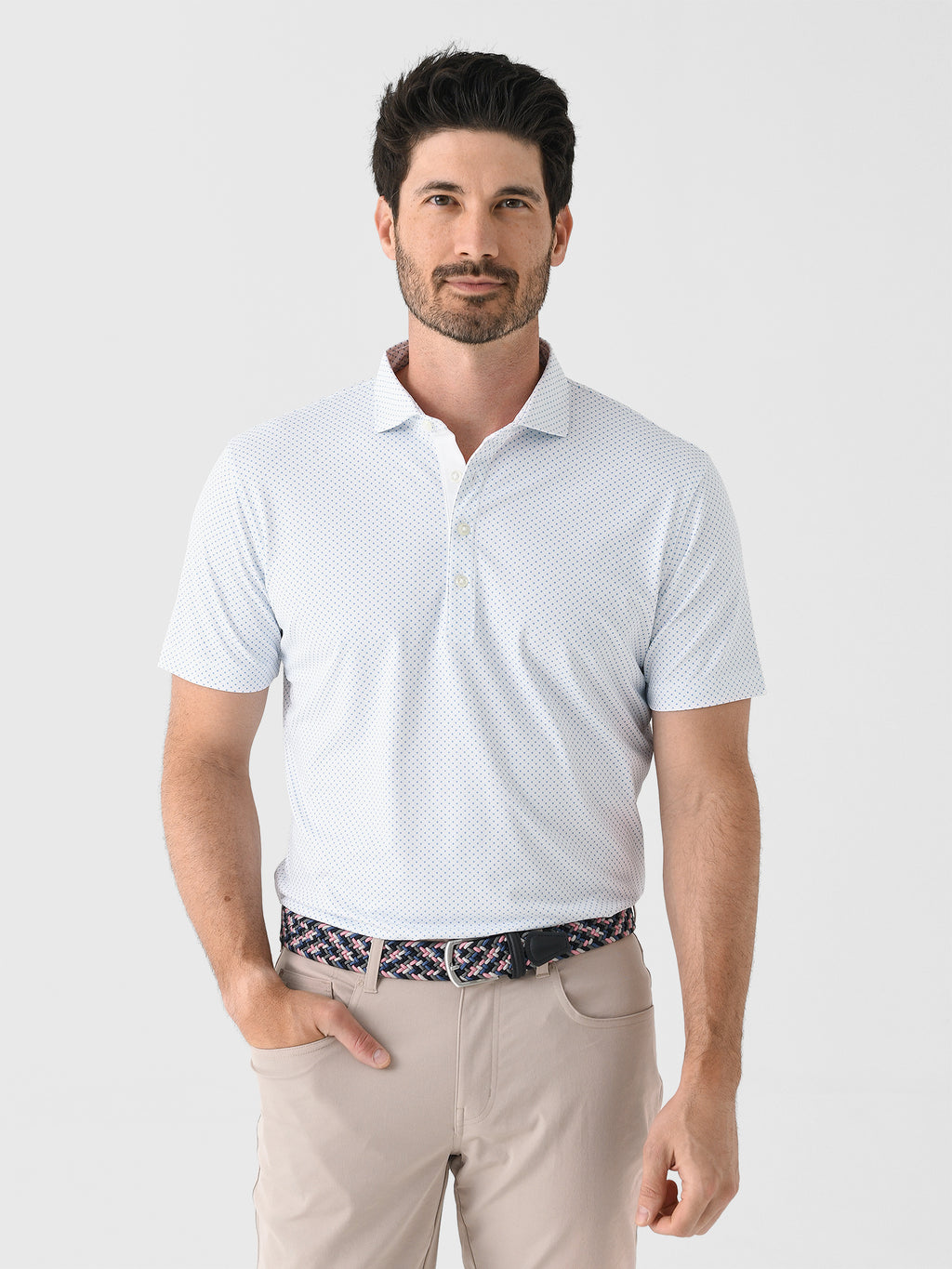 Johnnie-O Men's Cason Performance Mesh Polo - Saint Bernard