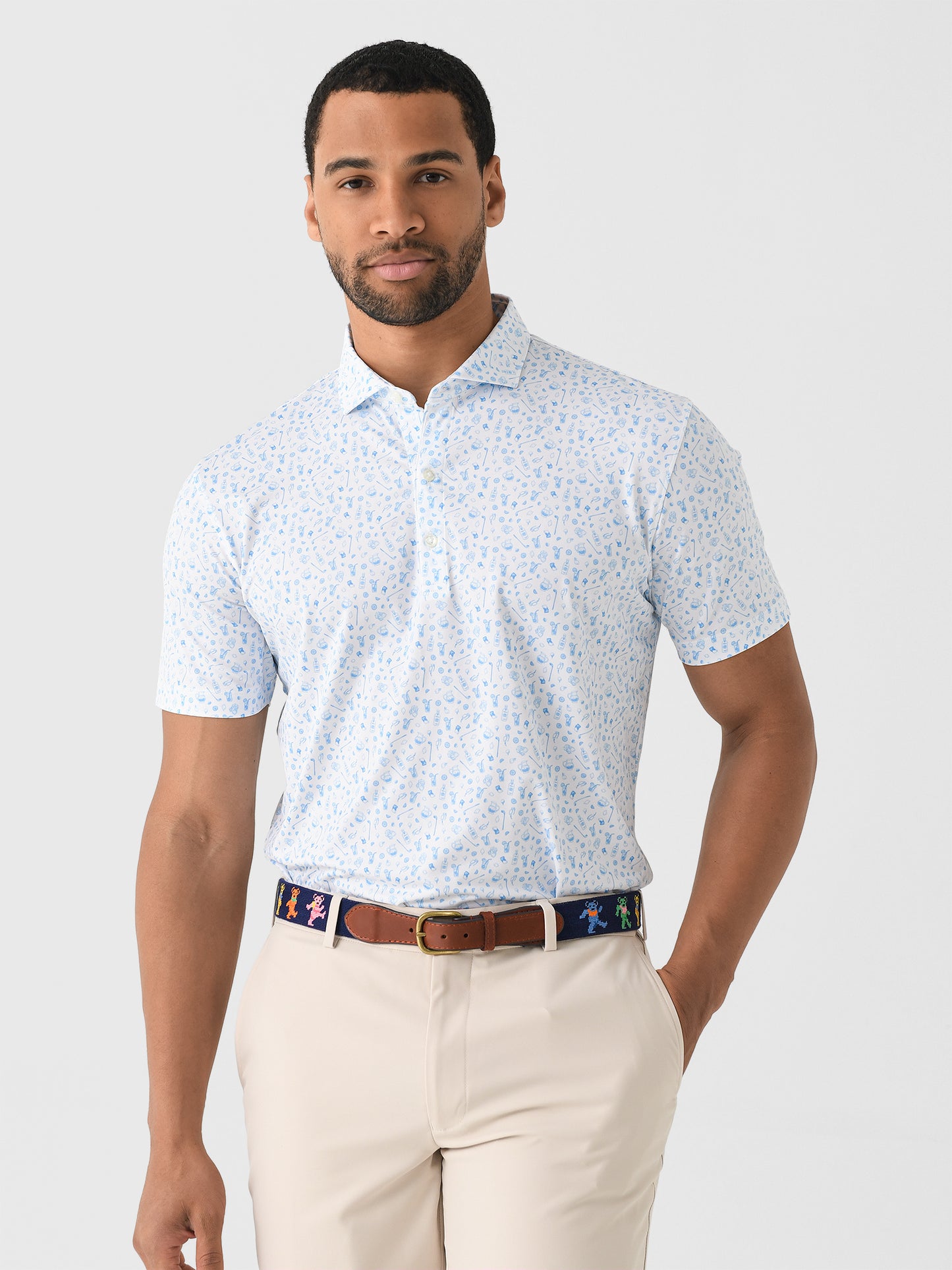 Johnnie-O Men's Juice Performance Jersey Polo - Saint Bernard