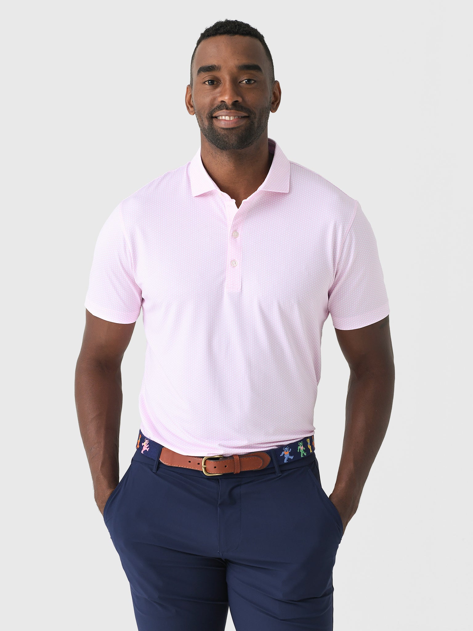 Johnnie-O Men's Hex Performance Jersey Polo - Saint Bernard