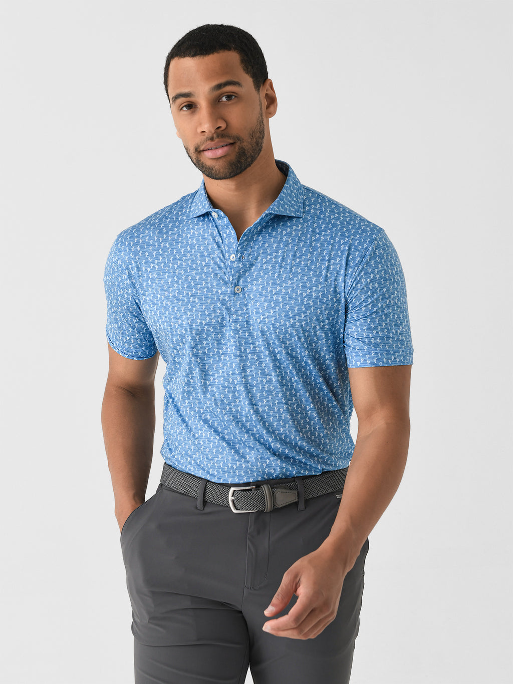 Johnnie-O Men's Mojave Featherweight Performance Polo - Saint Bernard