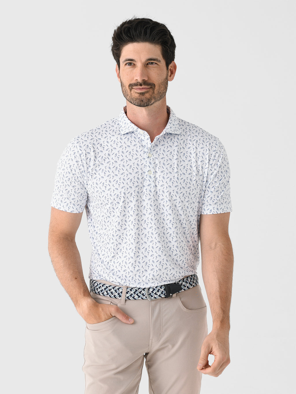 Johnnie-O Men's Tini Featherweight Performance Polo - Saint Bernard
