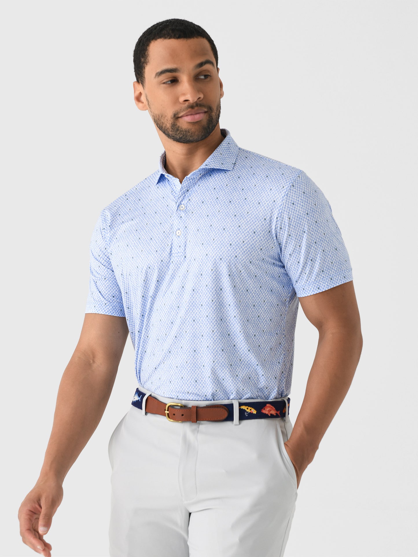 Johnnie-O Men's Fernando Featherweight Performance Polo - Saint Bernard
