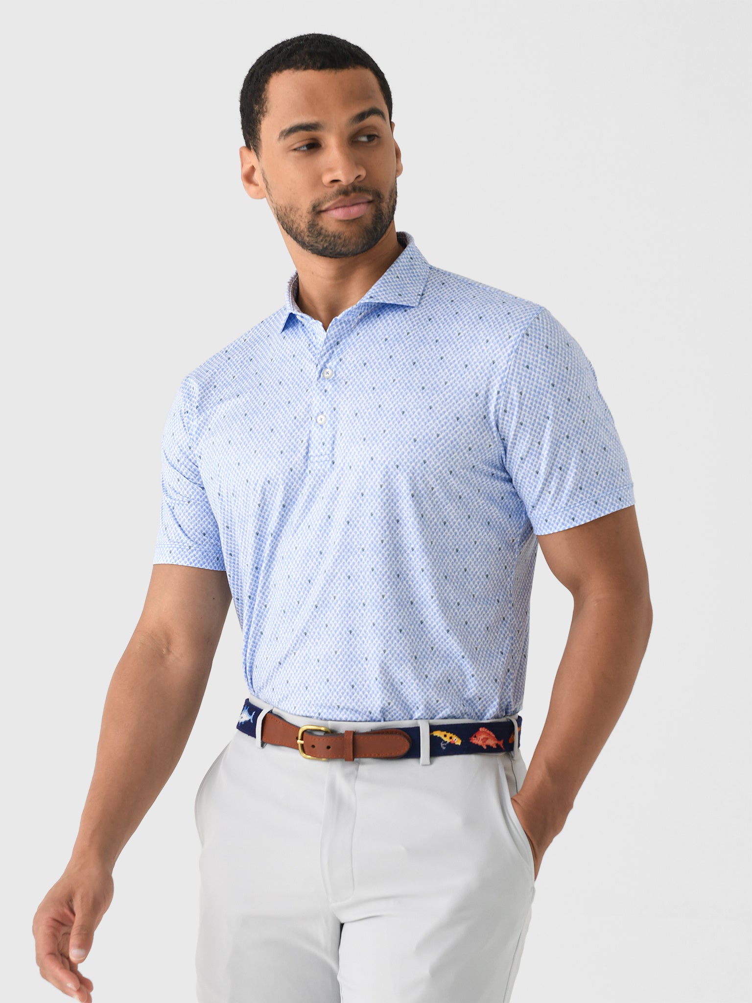 Johnnie-O Men's Fernando Featherweight Performance Polo - Saint Bernard