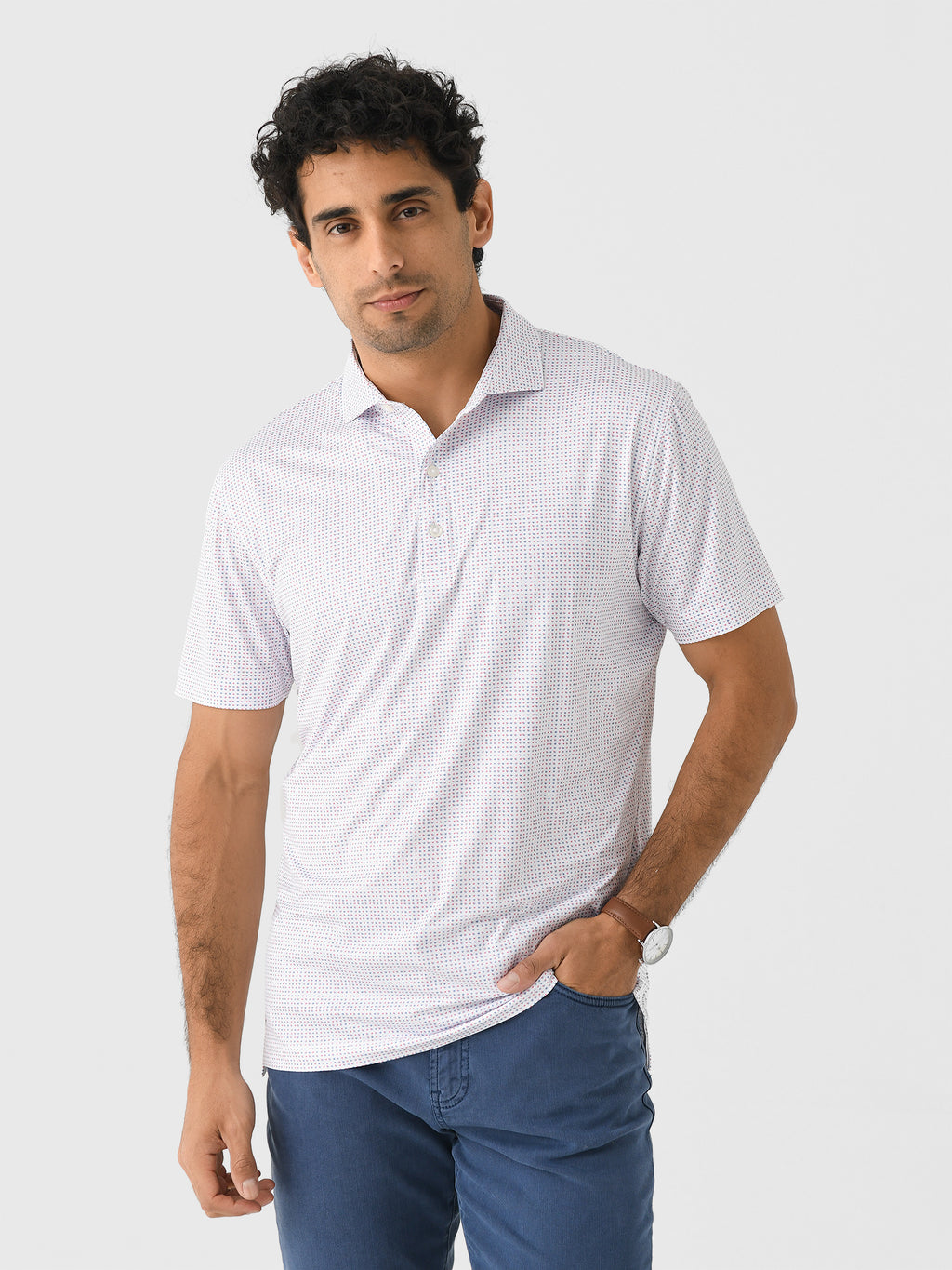Johnnie-O Men's Glidey Featherweight Performance Polo - Saint Bernard