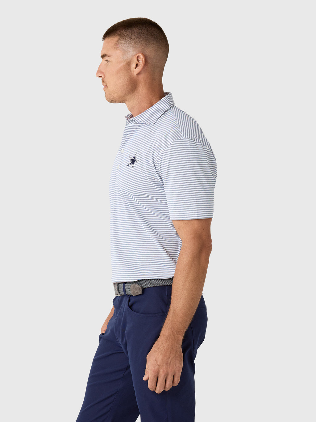 Johnnie-O Men's Dallas Cowboys Stetsons Performance Mesh Polo - Saint Bernard