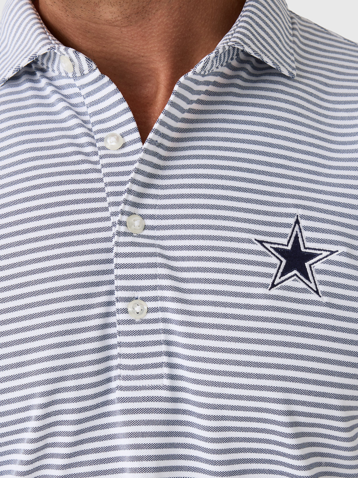 Johnnie-O Men's Dallas Cowboys Stetsons Performance Mesh Polo - Saint Bernard