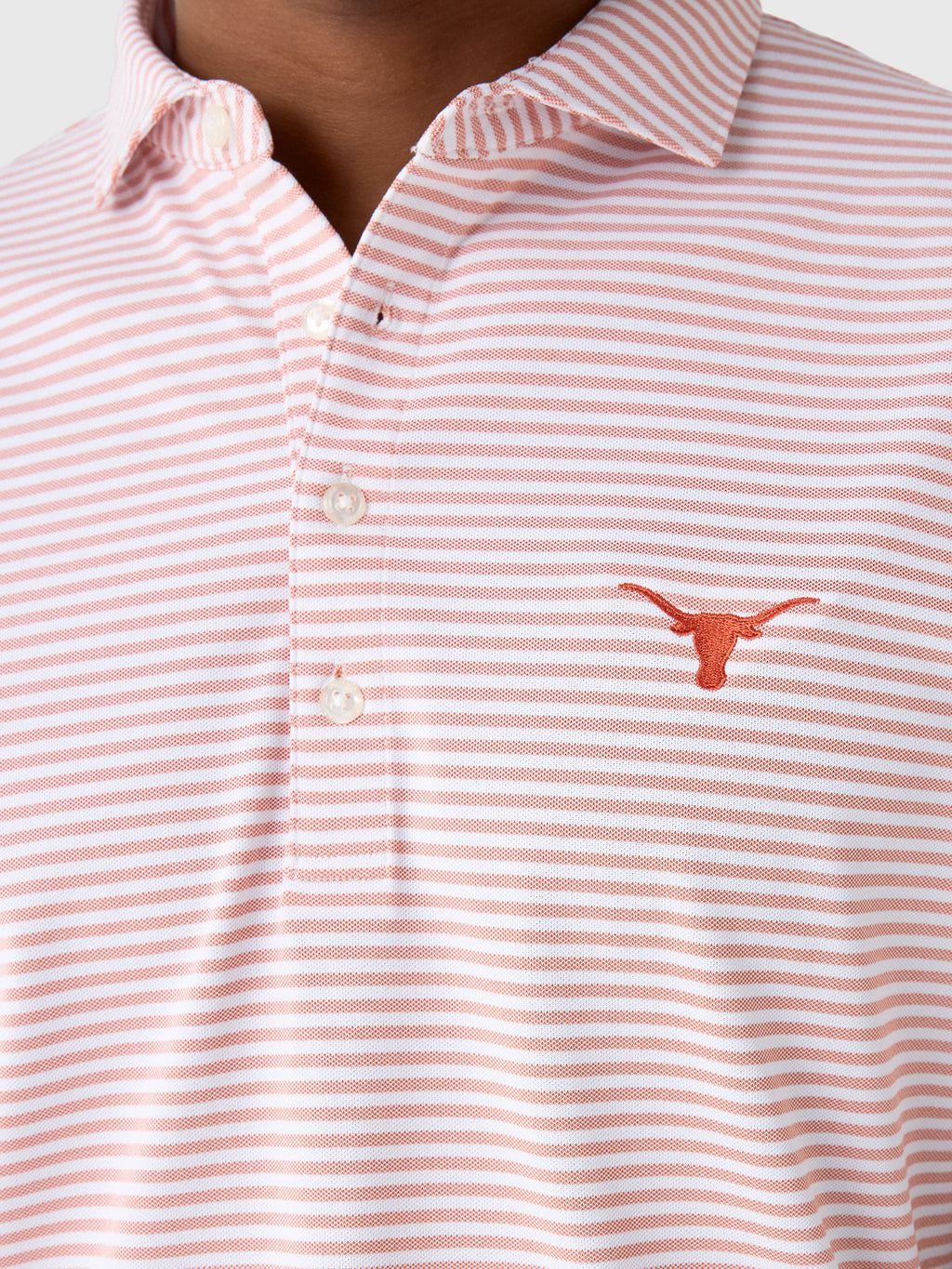 Johnnie-O Men's Collegiate Stetsons Stripe Performance Mesh Polo - Saint Bernard