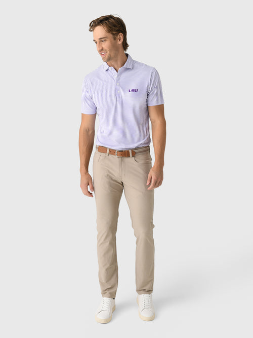 Johnnie-O Men's Collegiate Stetson Stripe Performance Mesh Polo