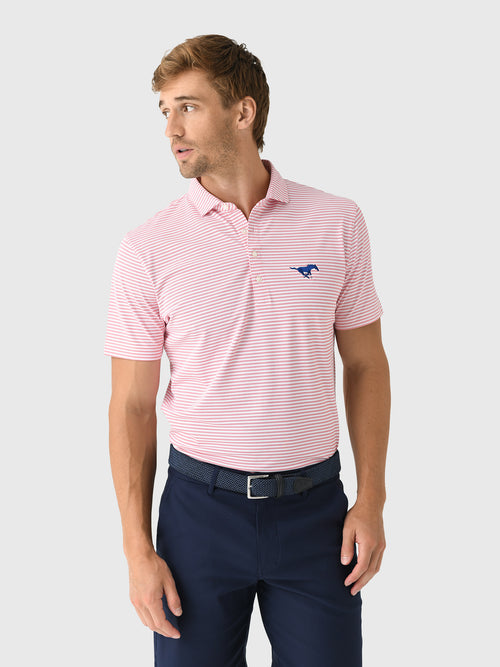 Johnnie-O Men's Collegiate Stetson Stripe Performance Mesh Polo