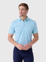 Johnnie-O Men's Stetson Stripe Performance Mesh Polo - Saint Bernard