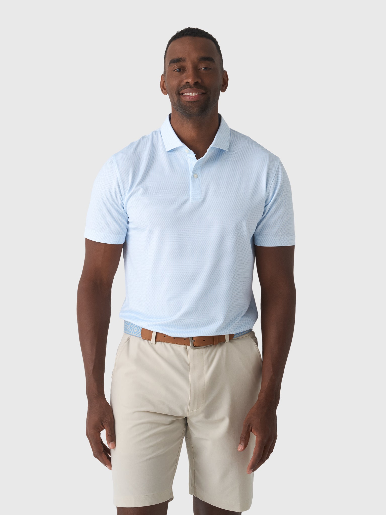 Johnnie-O Men's Teo Performance Jersey Polo - Saint Bernard
