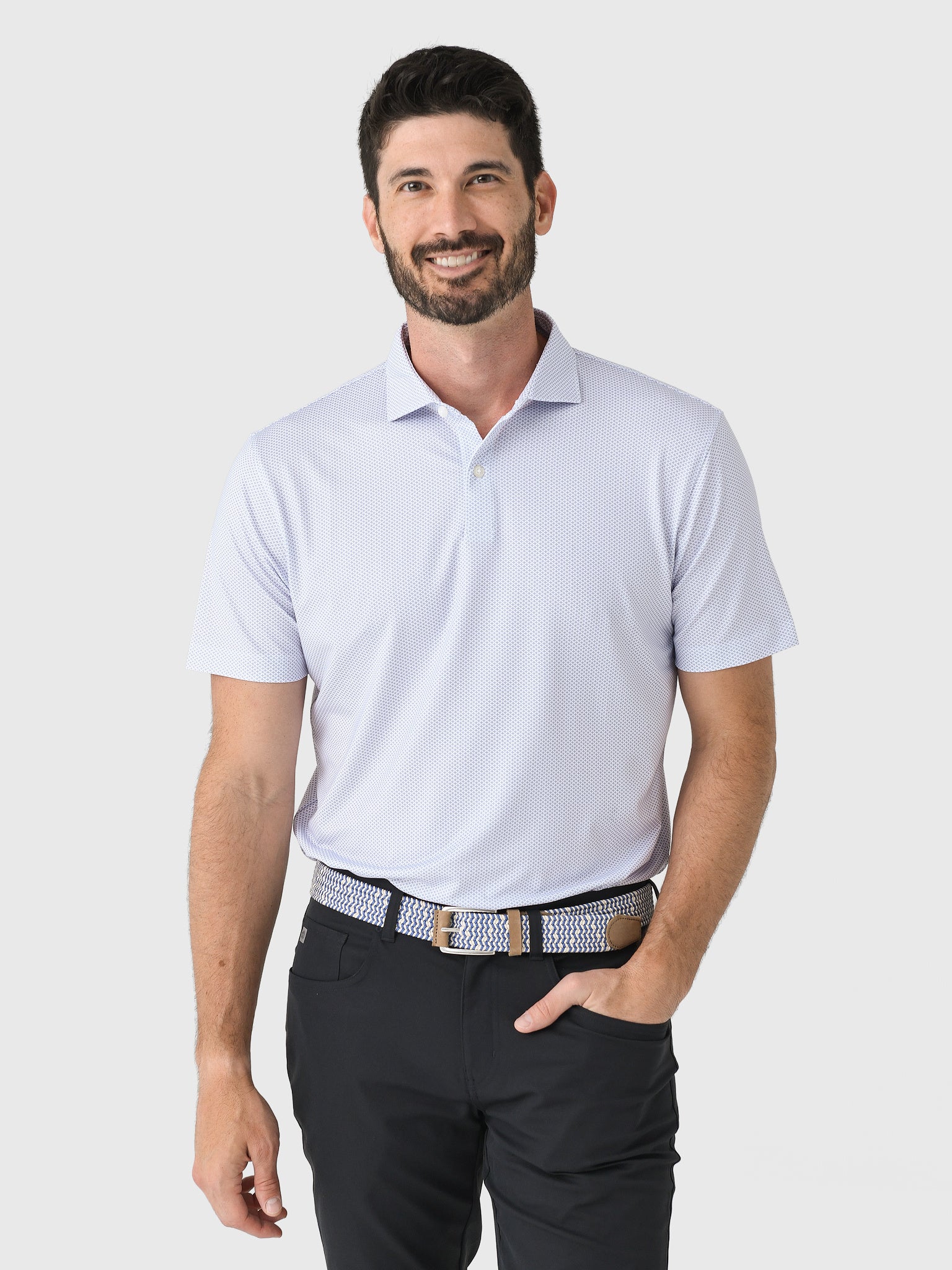 Johnnie-O Men's Teo Performance Jersey Polo - Saint Bernard