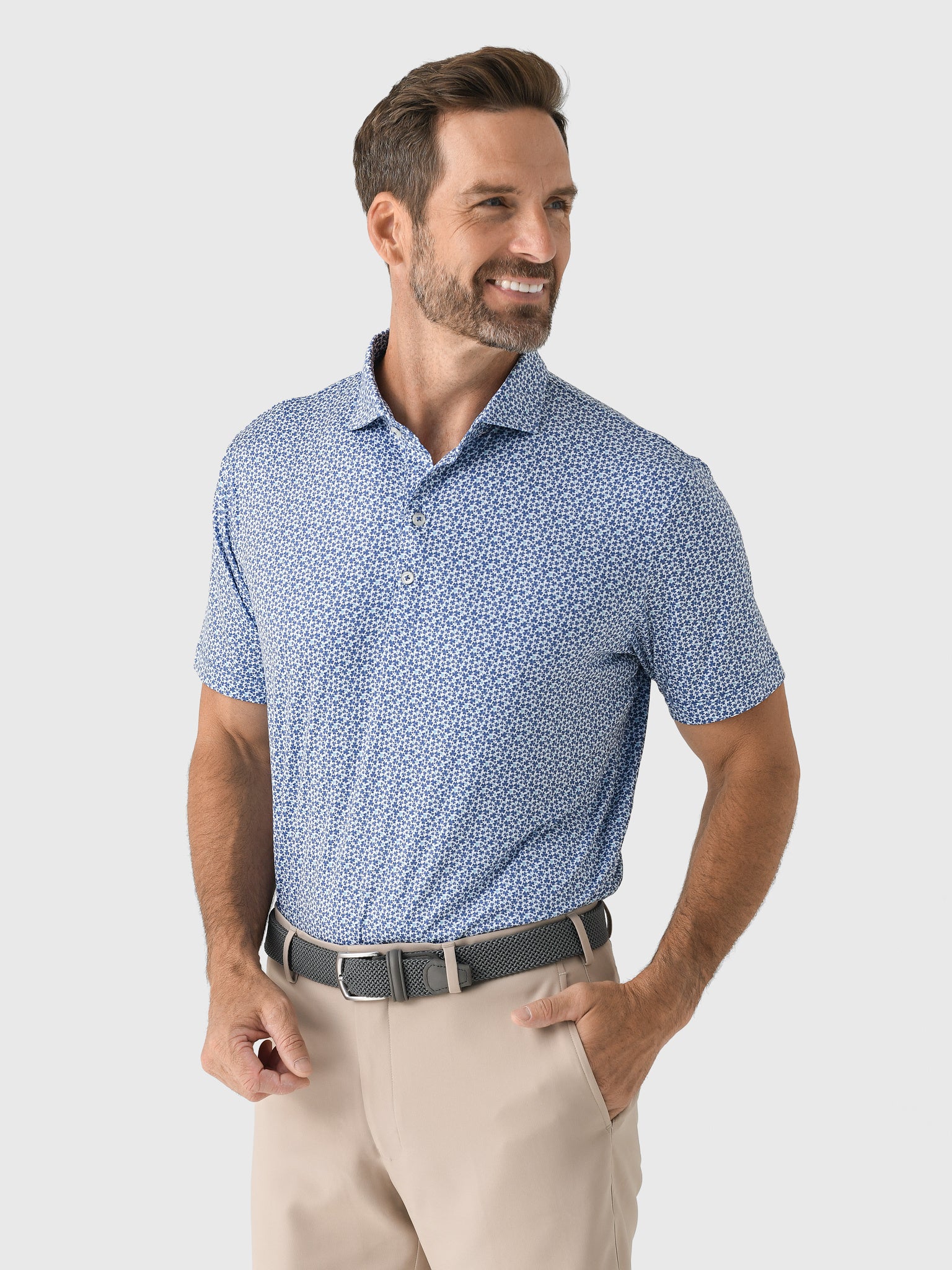 Johnnie-O Men's Four Leaf Featherweight Performance Polo – Saint