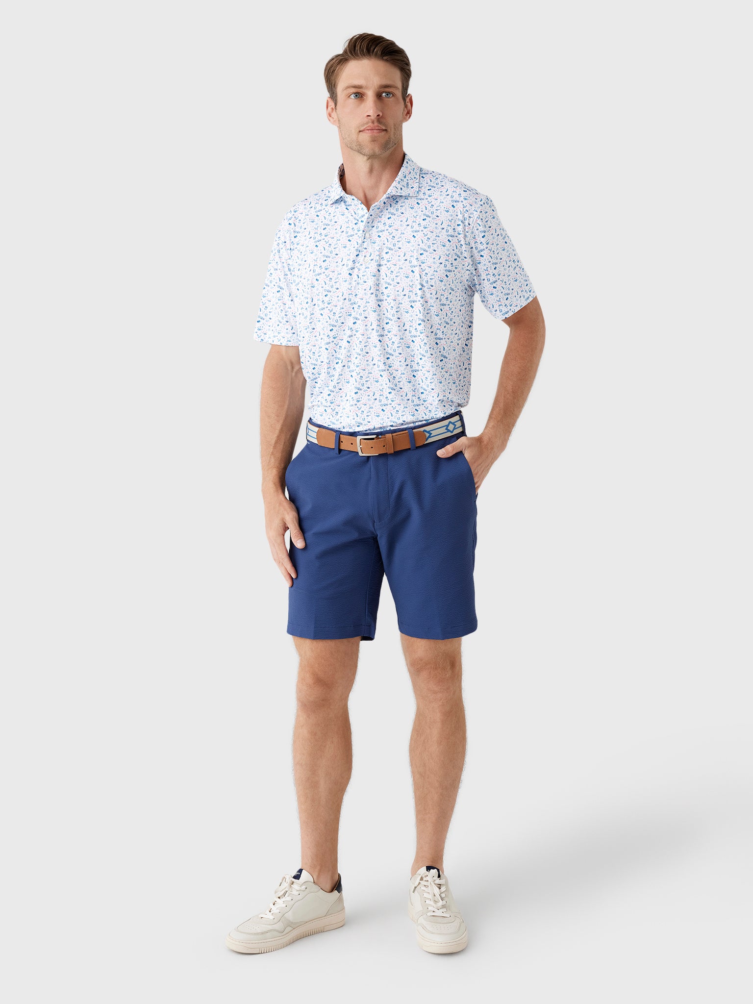 Johnnie-O Men's Jo Merica Featherweight Performance Polo - Saint Bernard