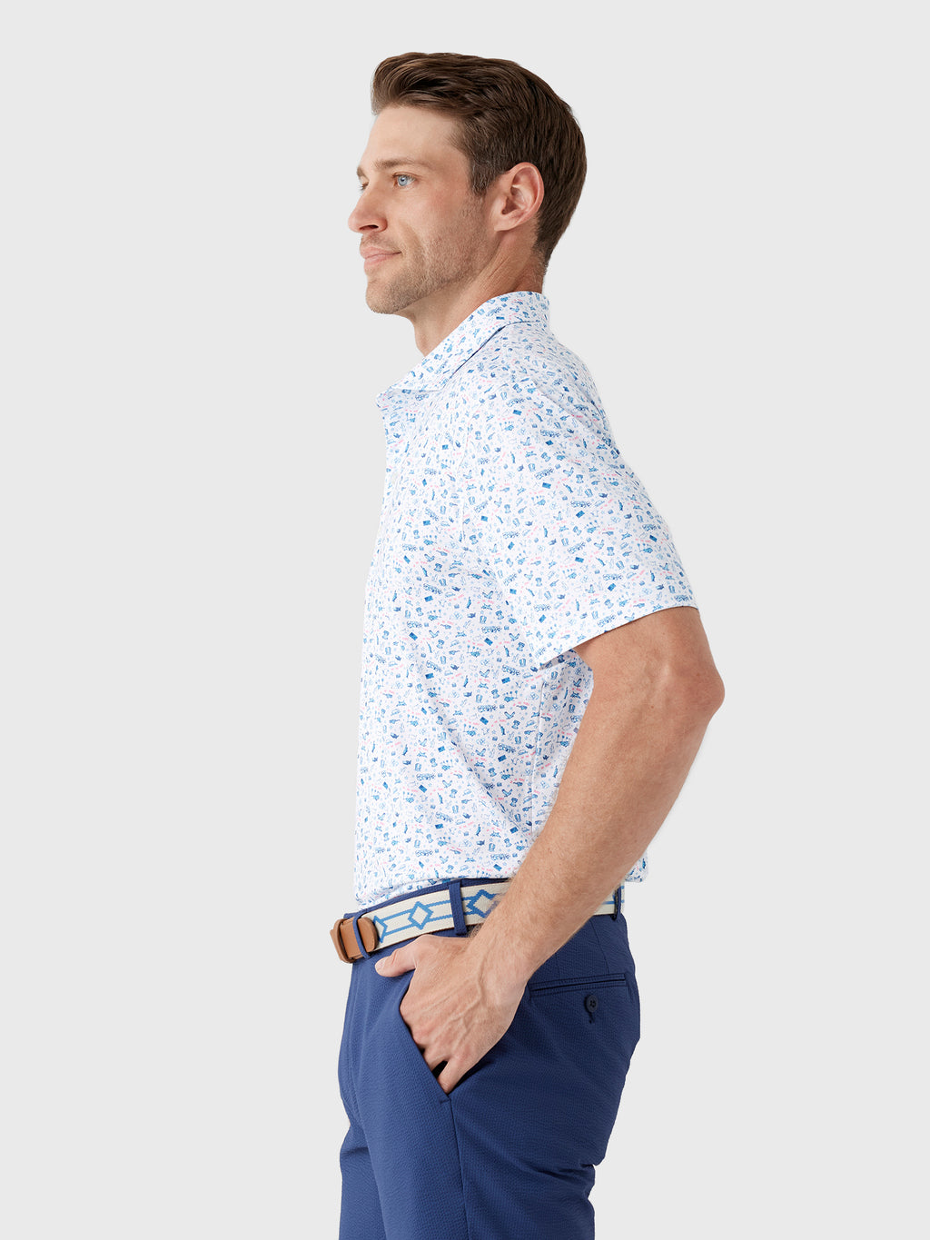 Johnnie-O Men's Jo Merica Featherweight Performance Polo - Saint Bernard