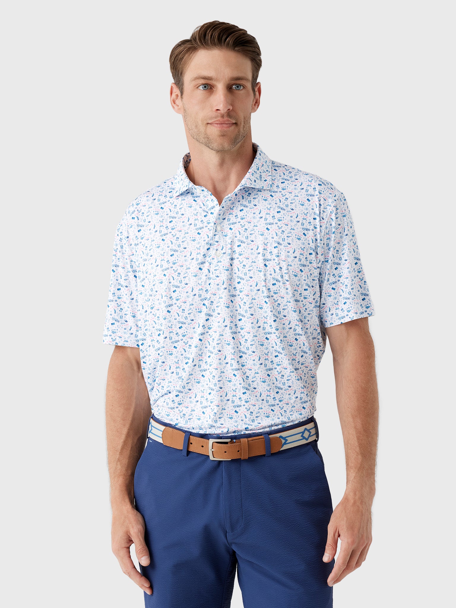 Johnnie-O Men's Jo Merica Featherweight Performance Polo - Saint Bernard