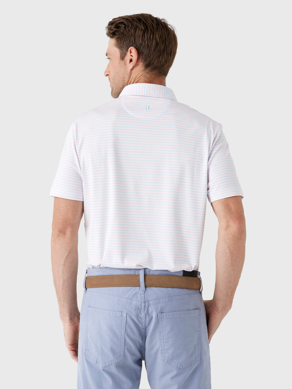 Johnnie-O Men's Rez Stripe Performance Jersey Polo - Saint Bernard