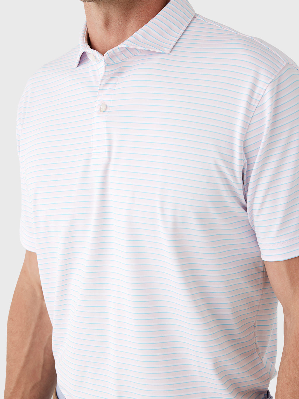 Johnnie-O Men's Rez Stripe Performance Jersey Polo - Saint Bernard
