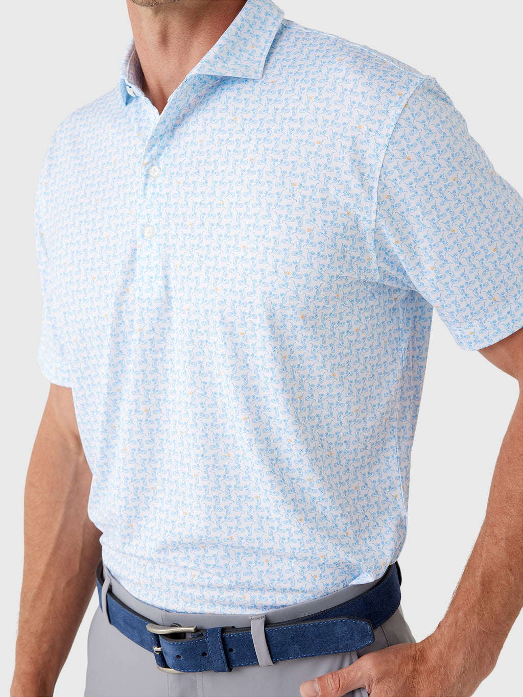 Johnnie-O Men's Minty Performance Jersey Polo - Saint Bernard