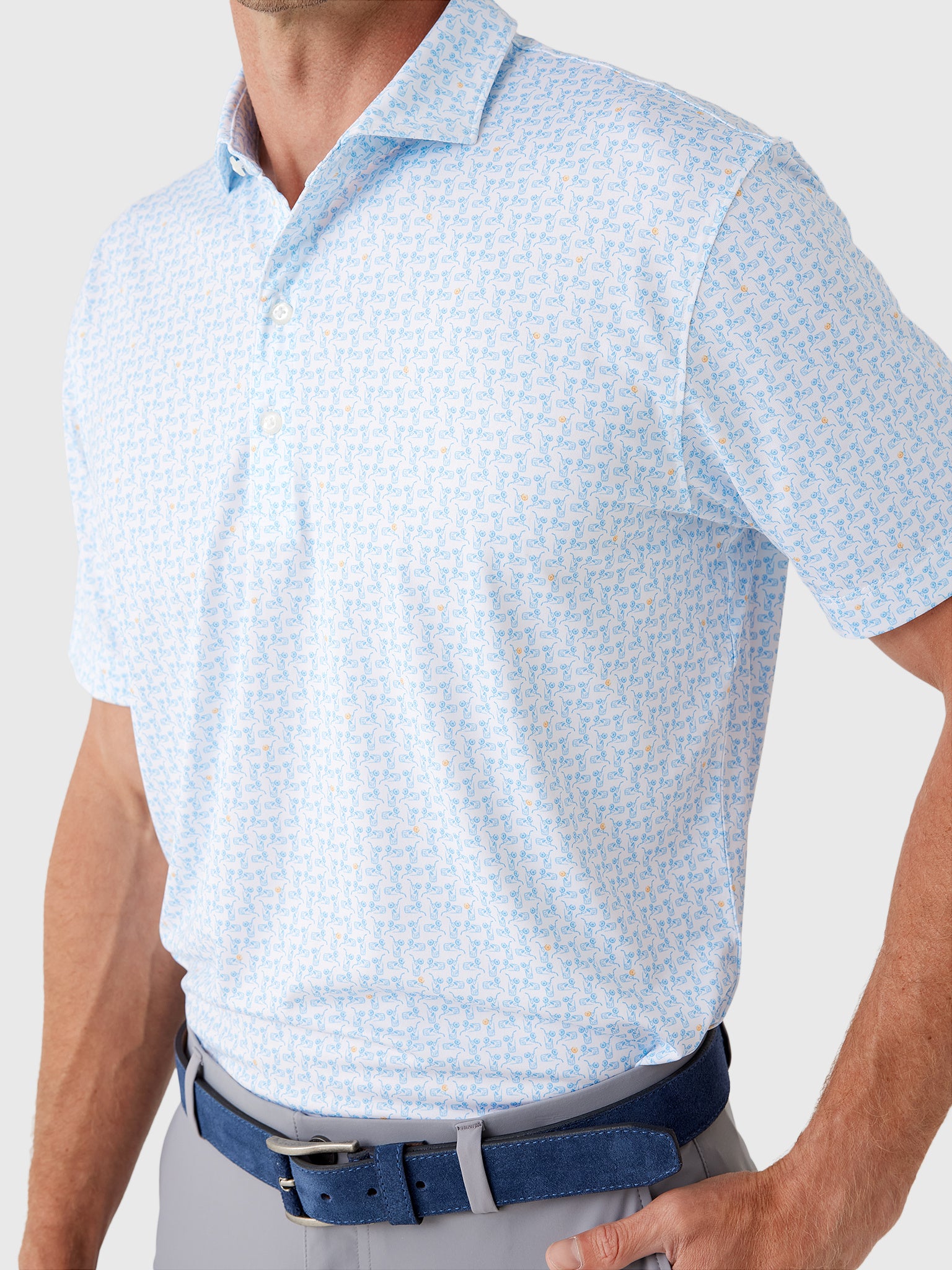 Johnnie-O Men's Minty Performance Jersey Polo - Saint Bernard