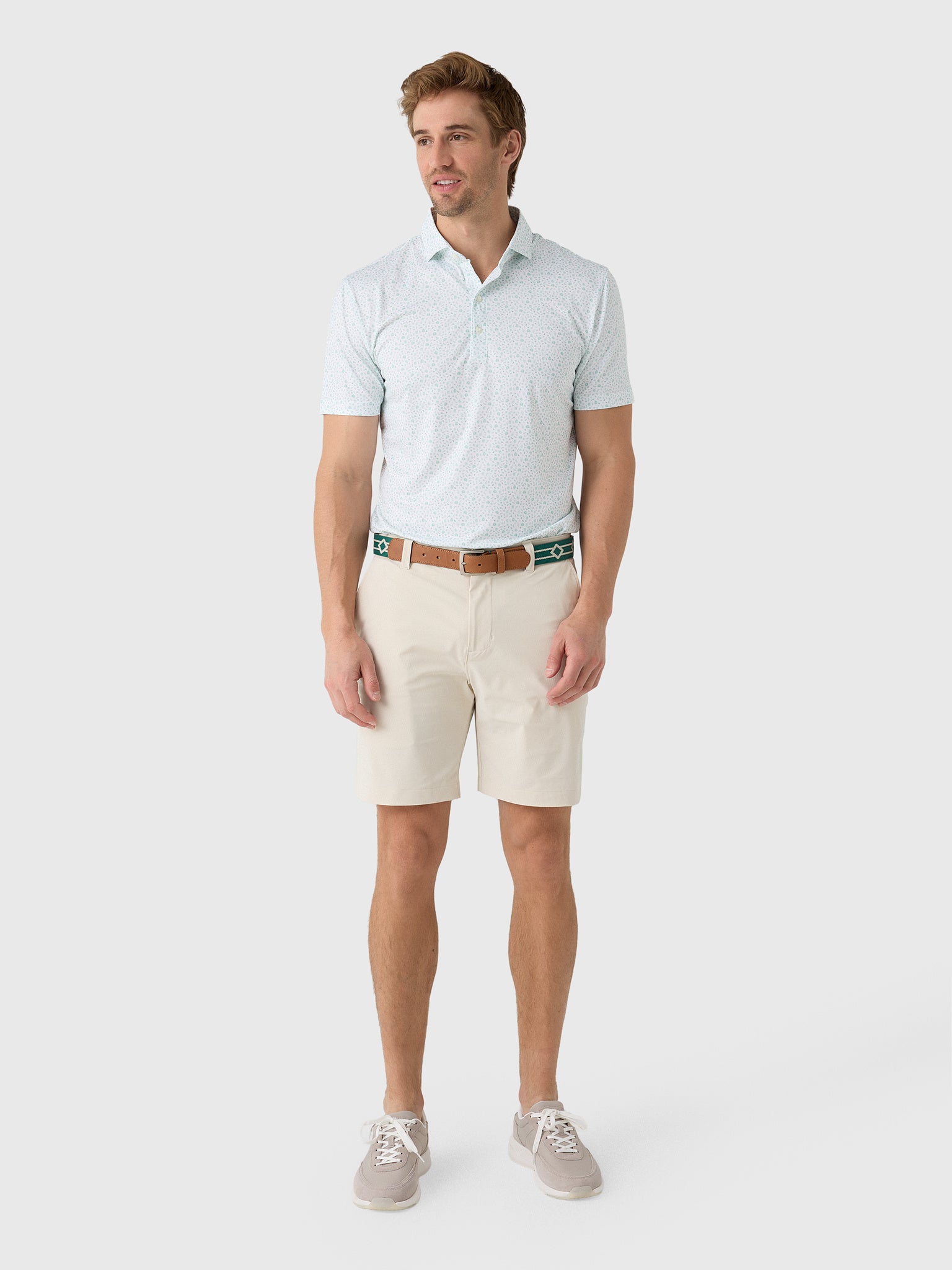 Johnnie-O Men's Barbacoa Printed Performance Jersey Polo - Saint Bernard