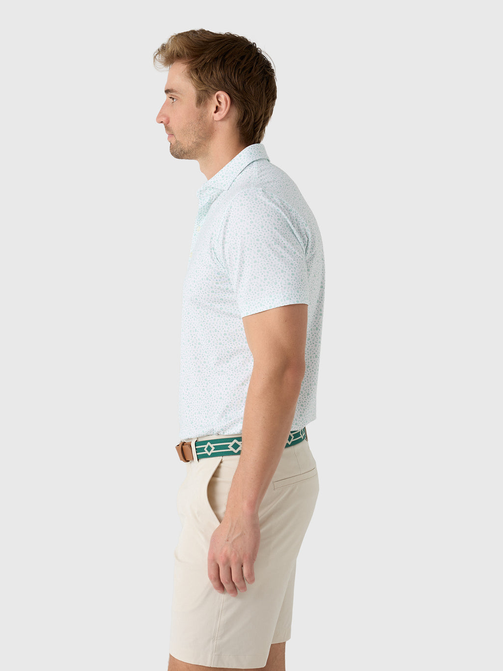 Johnnie-O Men's Barbacoa Printed Performance Jersey Polo - Saint Bernard