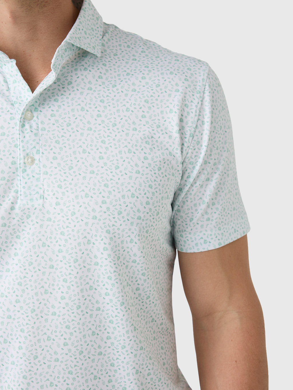 Johnnie-O Men's Barbacoa Printed Performance Jersey Polo - Saint Bernard