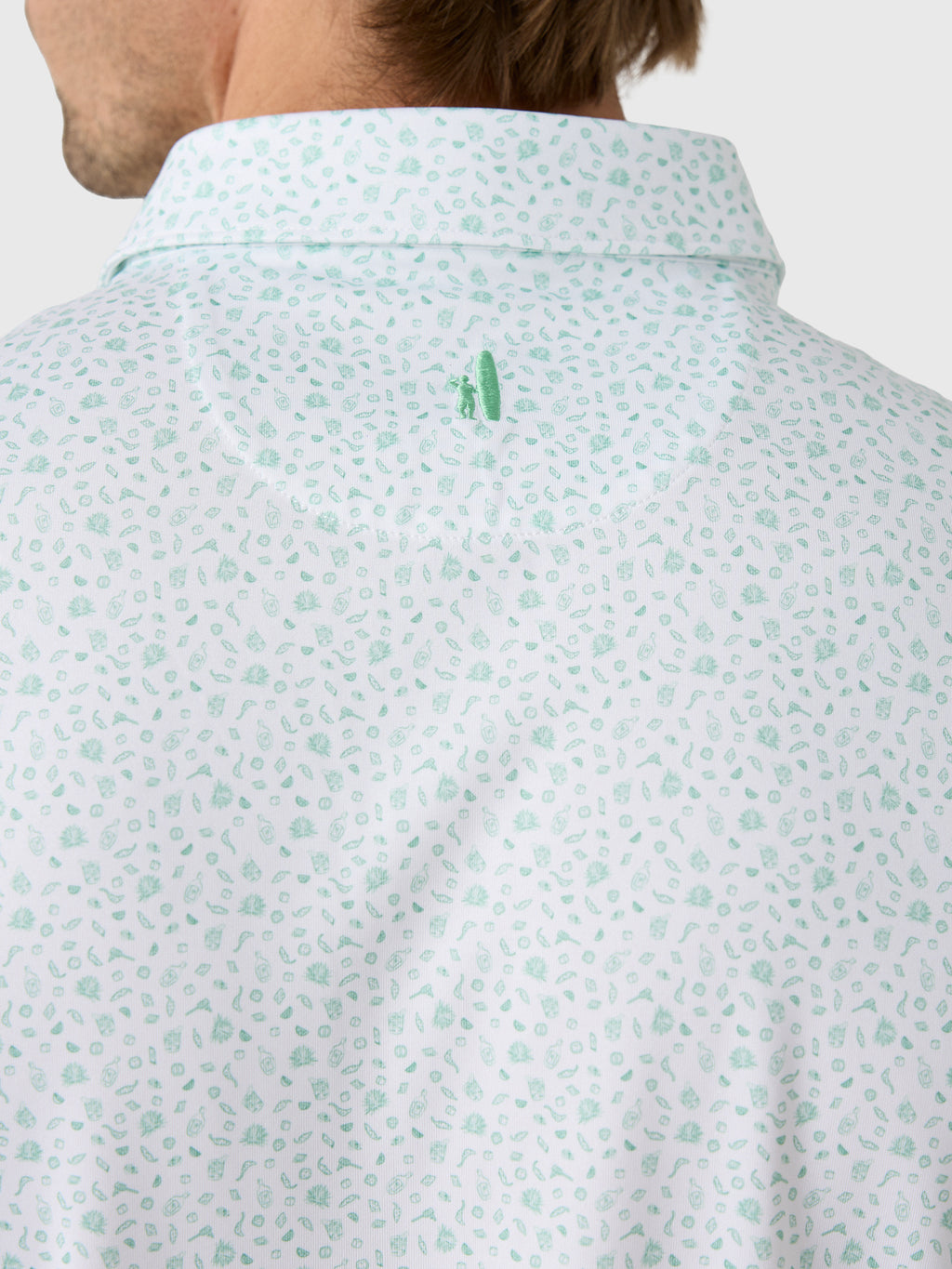 Johnnie-O Men's Barbacoa Printed Performance Jersey Polo - Saint Bernard