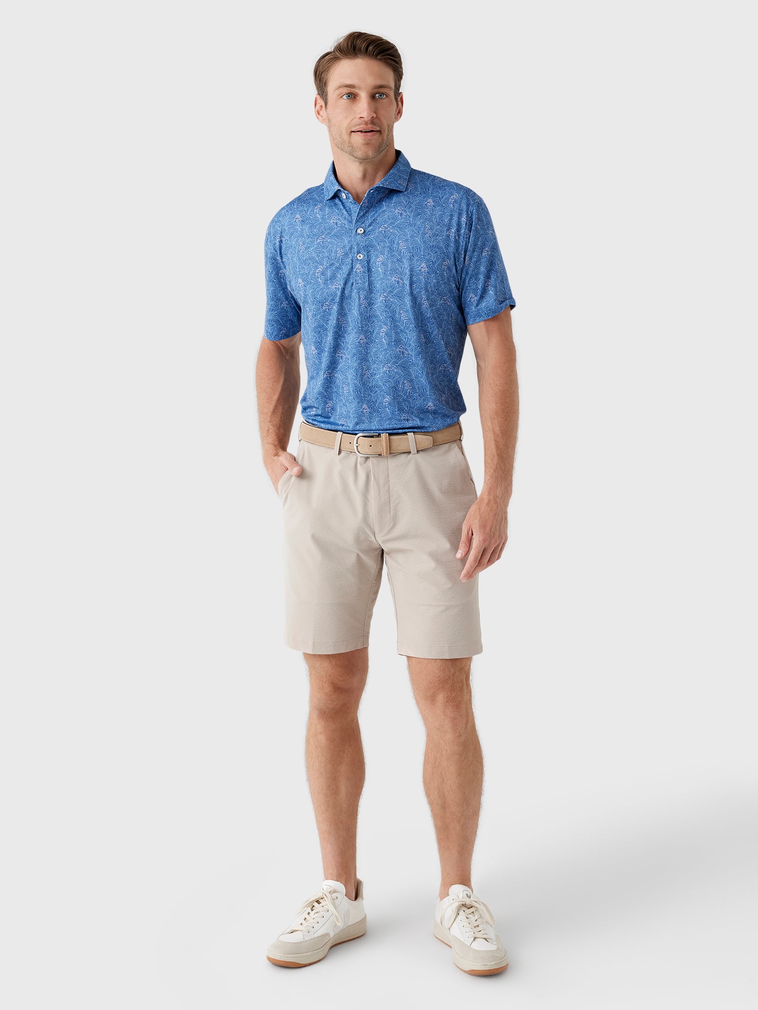 Johnnie-O Men's Osmond Performance Jersey Polo - Saint Bernard