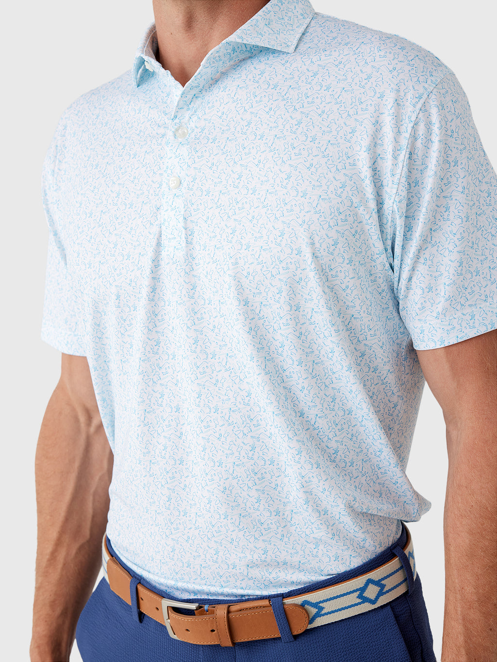 Johnnie-O Men's Beach Break Performance Jersey Polo - Saint Bernard